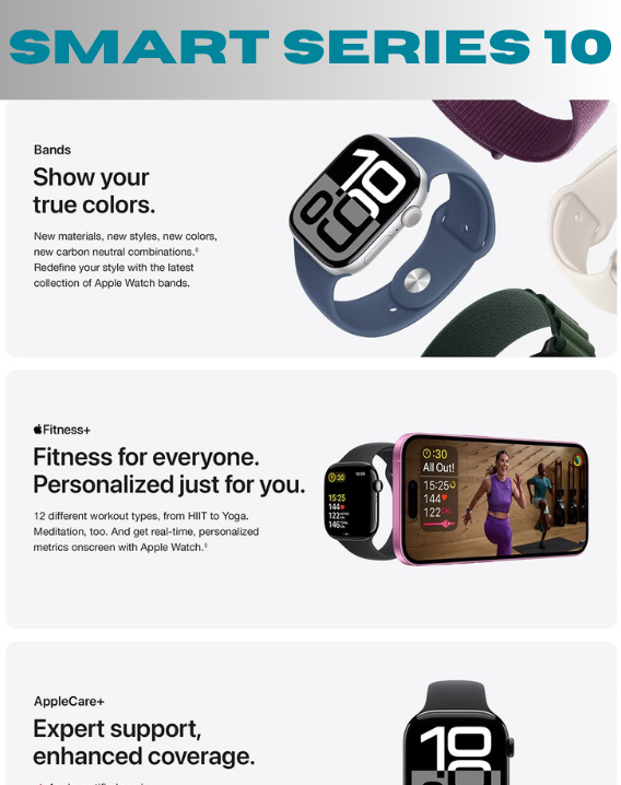 Smart Watch Series 10 – Ultimate Health & Fitness Companion.