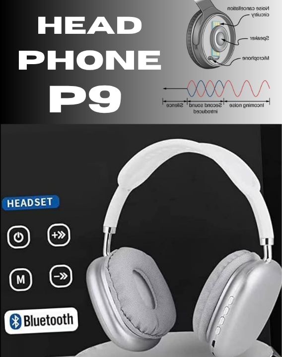 P9 Pro Premium Wireless Bluetooth Headphones – Immersive Sound.